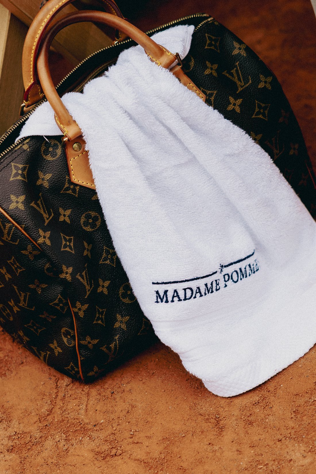 The house’s embroidered napkin